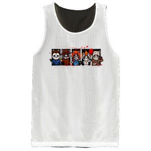 My Little Horror Crew Halloween Horror Movies Racoon Mesh Reversible Basketball Jersey Tank