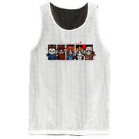 My Little Horror Crew Halloween Horror Movies Racoon Mesh Reversible Basketball Jersey Tank