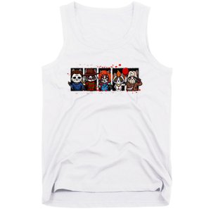 My Little Horror Crew Halloween Horror Movies Racoon Tank Top