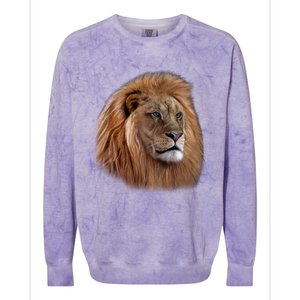 Majestic Lion Head Colorblast Crewneck Sweatshirt