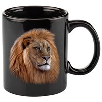 Majestic Lion Head 11oz C Handle Ceramic Mug