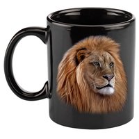 Majestic Lion Head 11oz C Handle Ceramic Mug