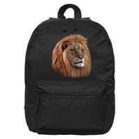 Majestic Lion Head 16 in Basic Backpack