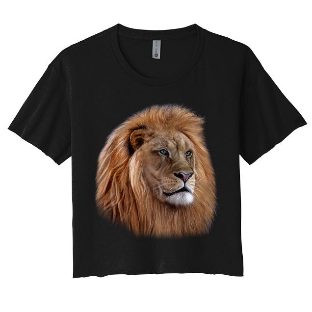 Majestic Lion Head Crop Top