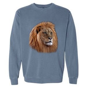 Majestic Lion Head Garment-Dyed Sweatshirt