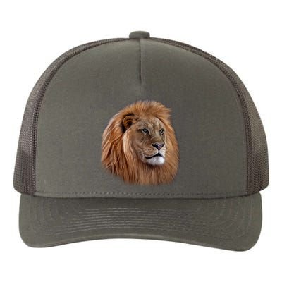 Majestic Lion Head Yupoong Adult 5-Panel Trucker Hat