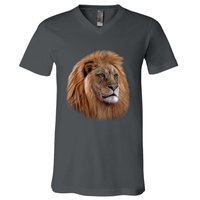 Majestic Lion Head V-Neck T-Shirt