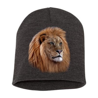 Majestic Lion Head Short Acrylic Beanie