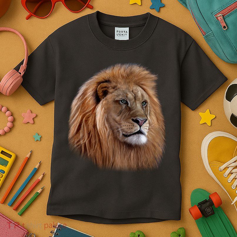Majestic Lion Head Kids T-Shirt