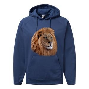 Majestic Lion Head Performance Fleece Hoodie