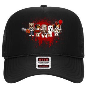 My Little Horror Crew Halloween Calico Cat High Crown Mesh Back Trucker Hat