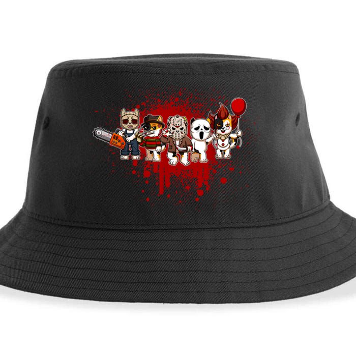 My Little Horror Crew Halloween Calico Cat Sustainable Bucket Hat