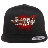 My Little Horror Crew Halloween Calico Cat Flat Bill Trucker Hat