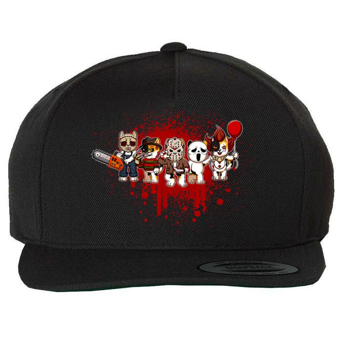 My Little Horror Crew Halloween Calico Cat Wool Snapback Cap