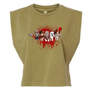 My Little Horror Crew Halloween Calico Cat Garment-Dyed Women's Muscle Tee