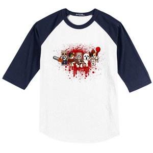 My Little Horror Crew Halloween Calico Cat Baseball Sleeve Shirt