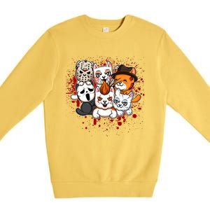 My Little Horror Crew Halloween Cats Premium Crewneck Sweatshirt