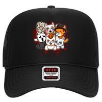 My Little Horror Crew Halloween Cats High Crown Mesh Back Trucker Hat