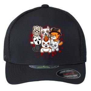 My Little Horror Crew Halloween Cats Flexfit Unipanel Trucker Cap