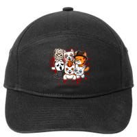 My Little Horror Crew Halloween Cats 7-Panel Snapback Hat