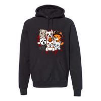 My Little Horror Crew Halloween Cats Premium Hoodie