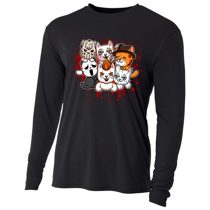 My Little Horror Crew Halloween Cats Cooling Performance Long Sleeve Crew