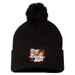 My Little Horror Crew Halloween Cats Pom Pom 12in Knit Beanie