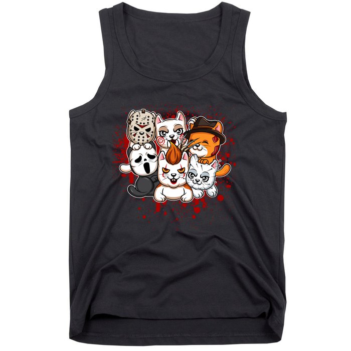 My Little Horror Crew Halloween Cats Tank Top