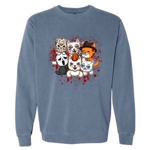 My Little Horror Crew Halloween Cats Garment-Dyed Sweatshirt