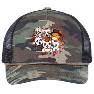 My Little Horror Crew Halloween Cats Retro Rope Trucker Hat Cap