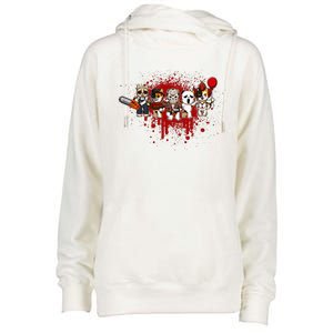 My Little Horror Crew Halloween Calico Cat Womens Funnel Neck Pullover Hood