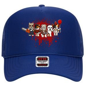 My Little Horror Crew Halloween Calico Cat High Crown Mesh Back Trucker Hat