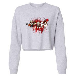 My Little Horror Crew Halloween Calico Cat Cropped Pullover Crew