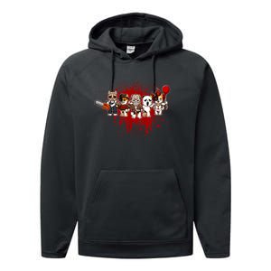 My Little Horror Crew Halloween Chicken Performance Fleece Hoodie