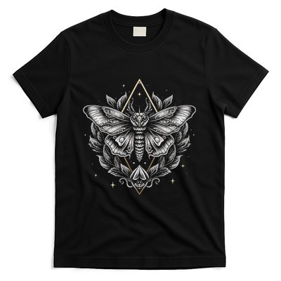 Moth Lepidoptera Heterocera Folkloric Wiccan Nature Goth T-Shirt