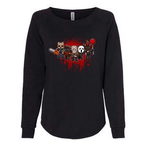 My Little Horror Crew Halloween Black Cat Womens California Wash Sweatshirt