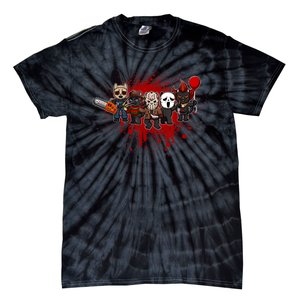 My Little Horror Crew Halloween Black Cat Tie-Dye T-Shirt