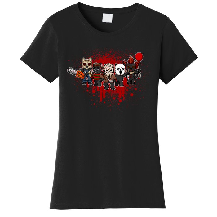 My Little Horror Crew Halloween Black Cat Women's T-Shirt