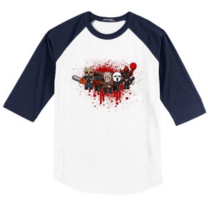 My Little Horror Crew Halloween Black Cat Baseball Sleeve Shirt