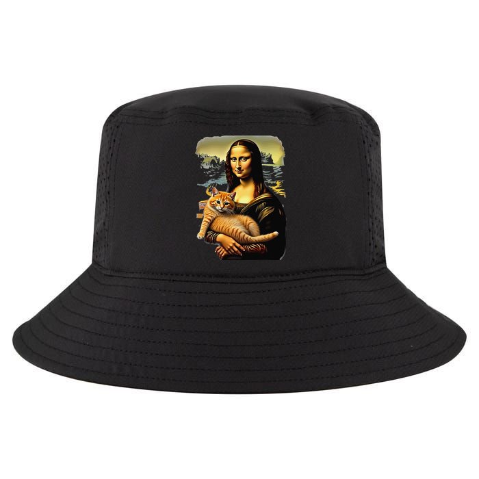 Mona Lisa Hugging Cat Cool Comfort Performance Bucket Hat