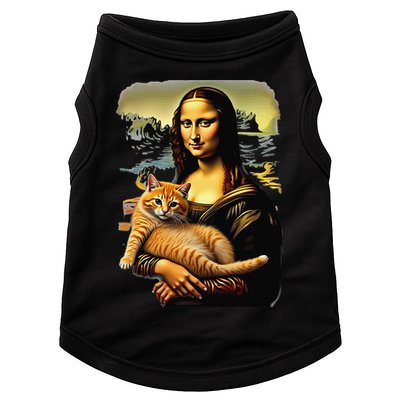 Mona Lisa Hugging Cat Doggie Tank