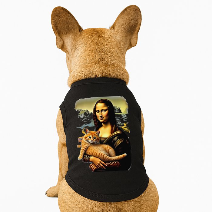 Mona Lisa Hugging Cat Doggie Tank