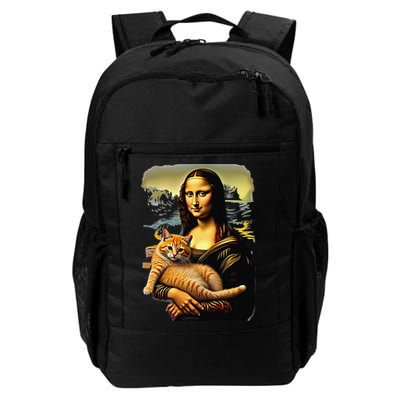 Mona Lisa Hugging Cat Backpack