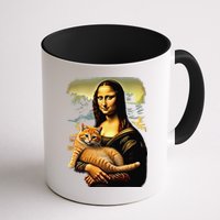 Mona Lisa Hugging Cat Mug