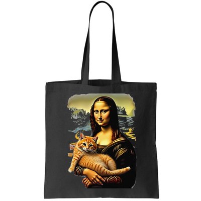 Mona Lisa Hugging Cat Bag