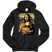 Mona Lisa Hugging Cat Tie Dye Hoodie