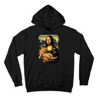 Mona Lisa Hugging Cat Tall Hoodie