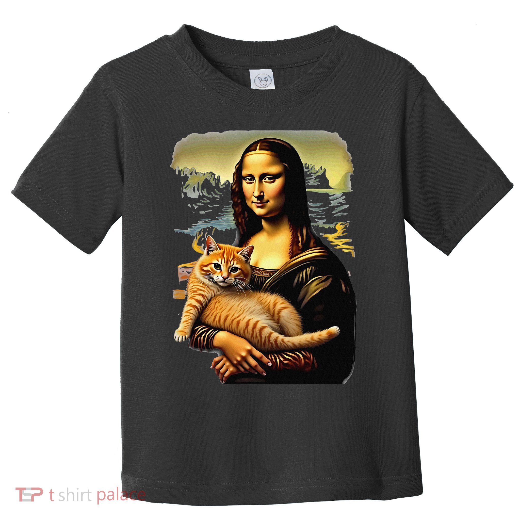 Mona Lisa Hugging Cat Toddler T-Shirt