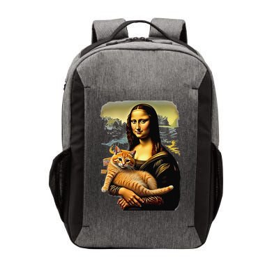 Mona Lisa Hugging Cat Vector Backpack
