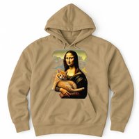 Mona Lisa Hugging Cat Hoodie